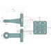 Zugöse Lochbild mm 145 x 145 Zugöse 40 mm 42 mm stark Stützlast kg 3000