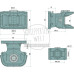 Flanschkupplung Scharmüller Lochbild mm 160 x 100, Stützlast kg 2000