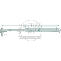Gasdruckdämpfer Frontscheibe für Case IH 3210 3220 3230 4210 4220 4230 4240