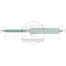 Gasdruckdämpfer A (mm) 100, B (mm) 253,5