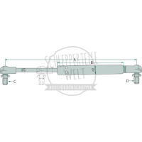 Gasdruckdämpfer Motorhaube für Massey Ferguson 6260 6270 6280 6290 3780734M1