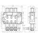 Hydraulikventil - Handsteuerventil 60L 3BK D/D/D Gew. 1/2 mit Druckweiterführung