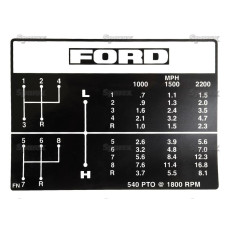 Schaltschema für Ford / New Holland 335 515 2100 3550 4140 4400 5100 6700 7600