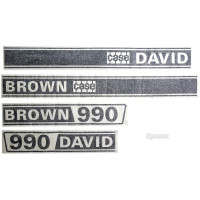 Typenschild - Schriftzüge - Aufkleber für David Brown 990 - K949207, K947733