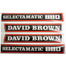 Typenschild - Schriftzüge - Aufkleber für David Brown 880 Selectamatic - K962479