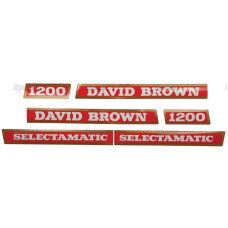 Typenschild - Schriftzüge - Aufkleber für David Brown 1200 Selectamatic