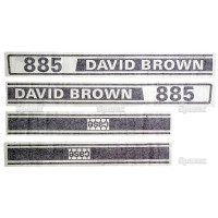 Typenschild - Schriftzüge - Aufkleber für David Brown 885
