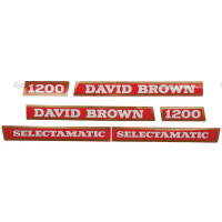 Typenschild - Schriftzüge - Aufkleber für David Brown 1200 Selectamatic