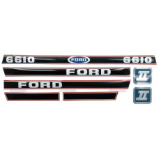 Aufklebersatz Haubenaufkleber Typenschild für Ford / New Holland 6610 Force II