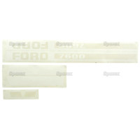 Typenschild - Schriftzug - Aufkleber passend für Ford / New Holland 7600