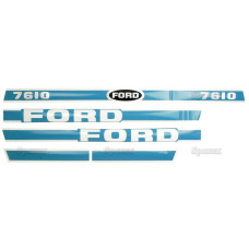 Typenschild - Schriftzug - Aufkleber passend für Ford / New Holland 7610