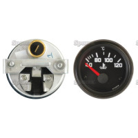 Wassertemperaturanzeige Messbereich 40- 120C - 52mm - 24 Volt mit Beleuchtung