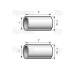 2x Oberlenker-Reduzierhülse Kat. 3 bis 2 (Ø32 bis 25mm)