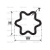Rilsan Profilrohr Stern Profil Länge 1M (S4GA) für Walterscheid 75.44.99 754499