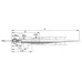 Frontladerzinke Gerade 1,100mm Gewindegröße M22x1.5 (Stern)