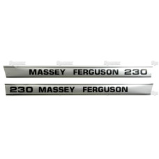 Aufkleber Aufklebersatz Haubenaufkleber Typenschild für Massey Ferguson MF 230