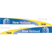 Aufkleber Aufklebersatz Haubenaufkleber Typenschild für Ford / New Holland 7630