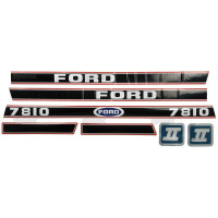 Aufkleber Aufklebersatz Haubenaufkleber Typenschild für Ford / New Holland 7810