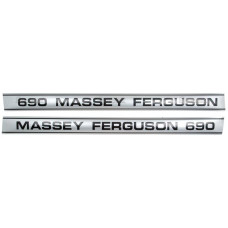 Aufkleber Aufklebersatz Haubenaufkleber Typenschild für Massey Ferguson MF 690
