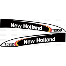 Aufkleber Aufklebersatz Haubenaufkleber Typenschild für Ford / New Holland TD95D