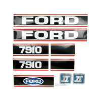 Aufkleber Aufklebersatz Haubenaufkleber Typenschild für Ford / New Holland 7910 Force II