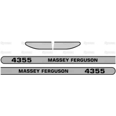 Aufkleber Aufklebersatz Haubenaufkleber Typenschild für Massey Ferguson MF 4355