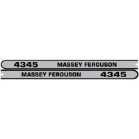 Aufkleber Aufklebersatz Haubenaufkleber Typenschild für Massey Ferguson MF 4345