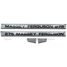 Aufkleber Aufklebersatz Haubenaufkleber Typenschild für Massey Ferguson MF 275