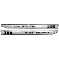Aufkleber Aufklebersatz Typenschild für Massey Ferguson 398 - 3900323M92 300323M91