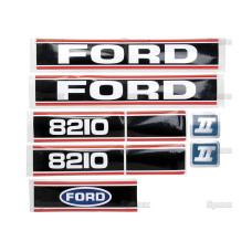 Aufklebersatz Haubenaufkleber Typenschild für Ford / New Holland 8210 Force II