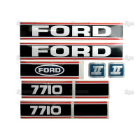 Aufklebersatz Haubenaufkleber Typenschild für Ford / New Holland 7710 Force II