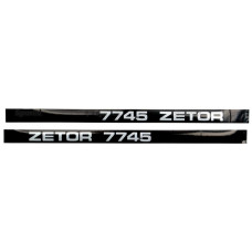 Typenschild - Schriftzug - Aufkleber passend für Zetor 7745 / 62119303, 62119304