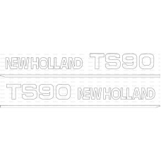 Typenschild - Schriftzug - Aufkleber passend für Ford / New Holland TS90